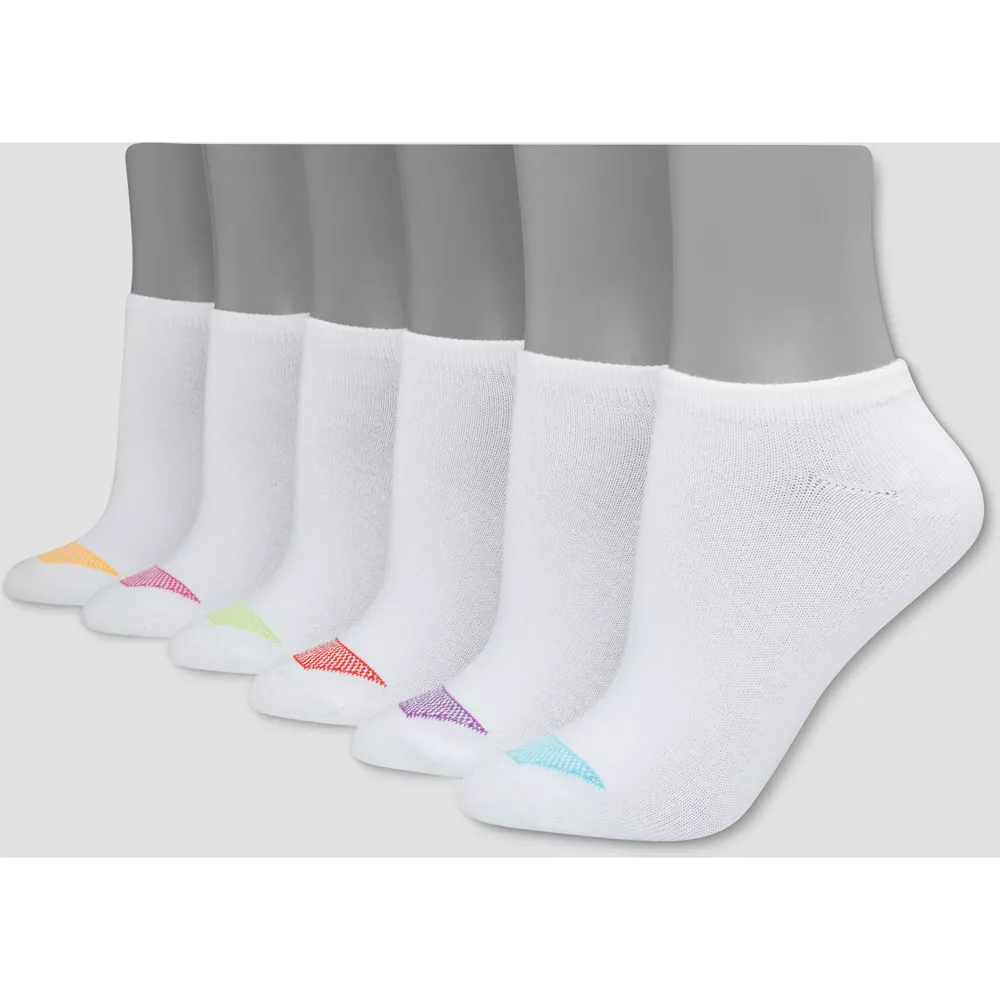 

Носки Hanes Premium Women's Cool Comfort Lightweight 6pk No Show, цвет White