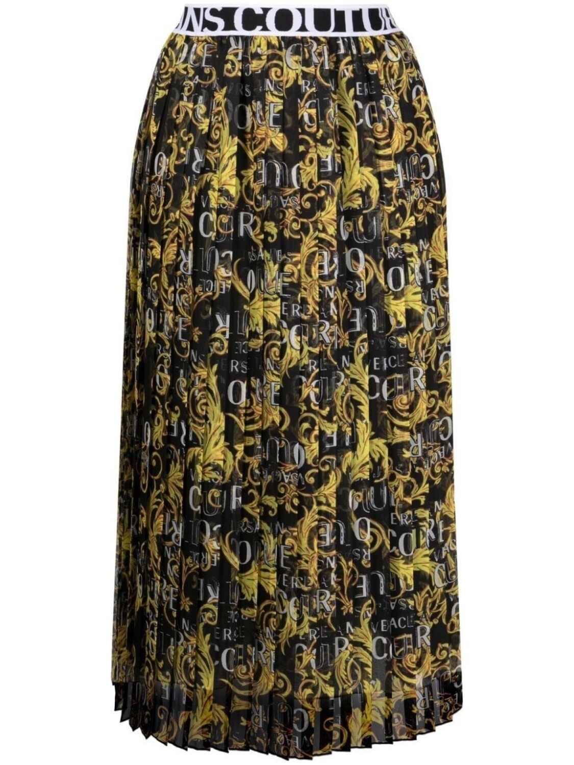 

Versace Jeans Couture плиссированная юбка с логотипом, черный