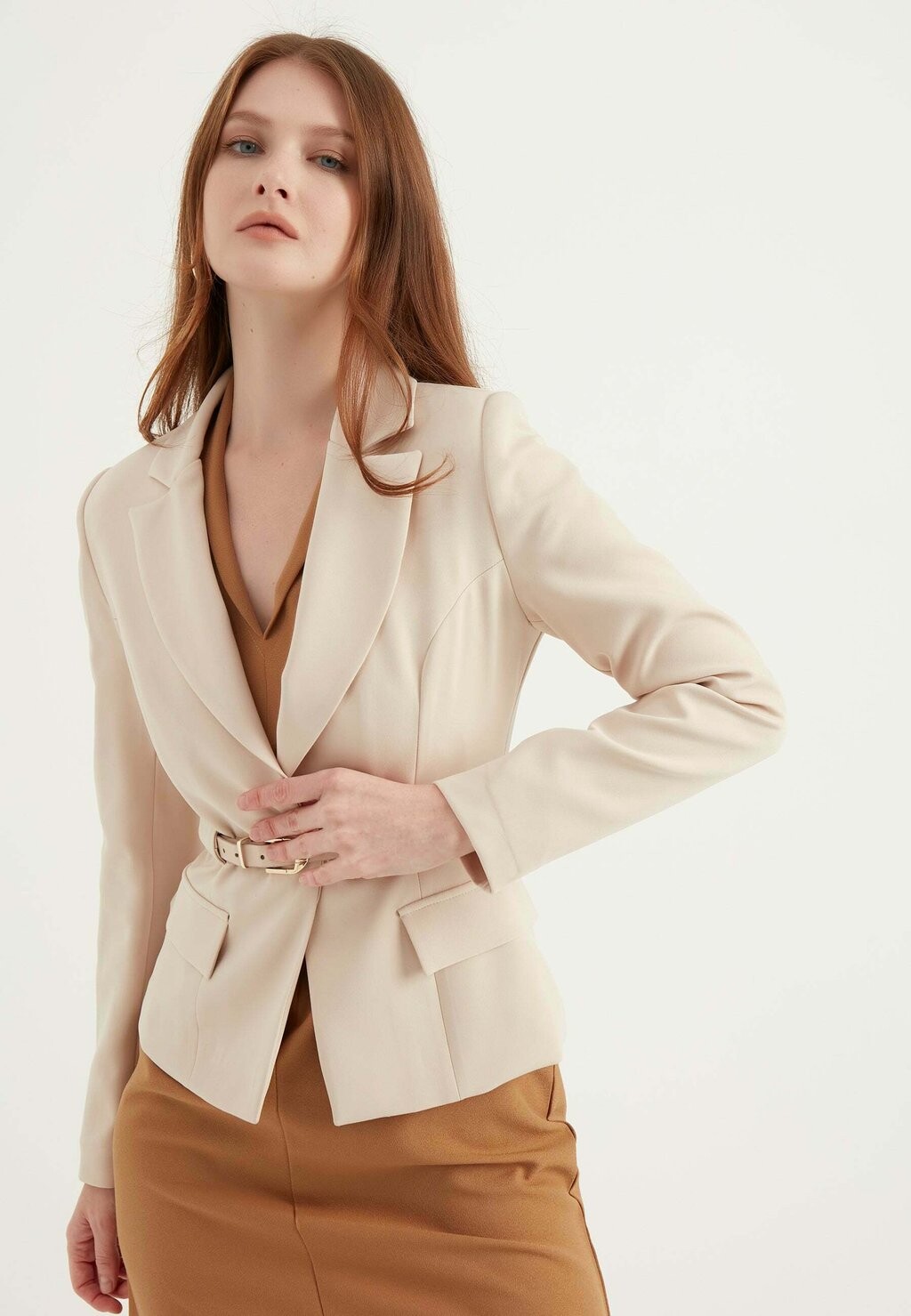 

Кардиган Belt Detailed Blazer Jacket Herita, бежевый