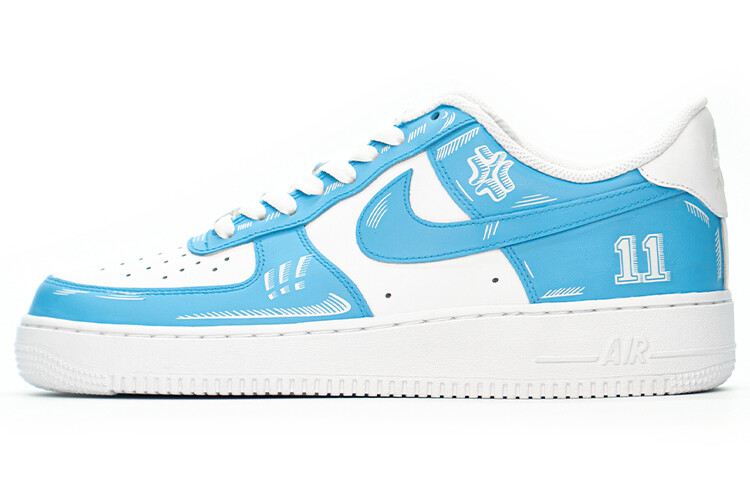 

Мужские низкие кроссовки Nike Air Force 1 белые/синие