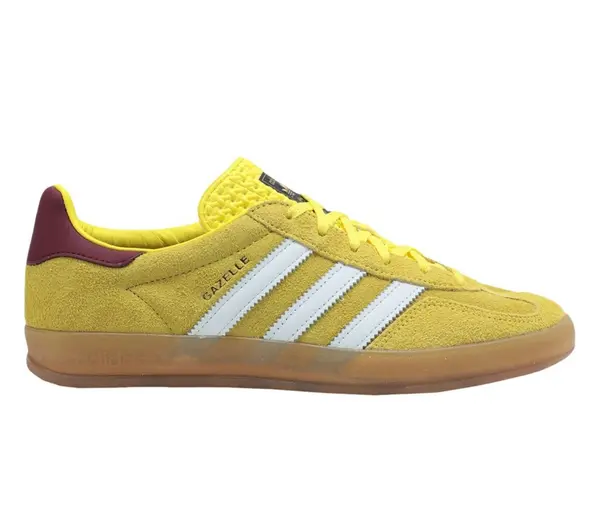 WMNS Adidas Originals Gazelle Indoor Shoes Bright Yellow Burgundy CDEK.Shopping