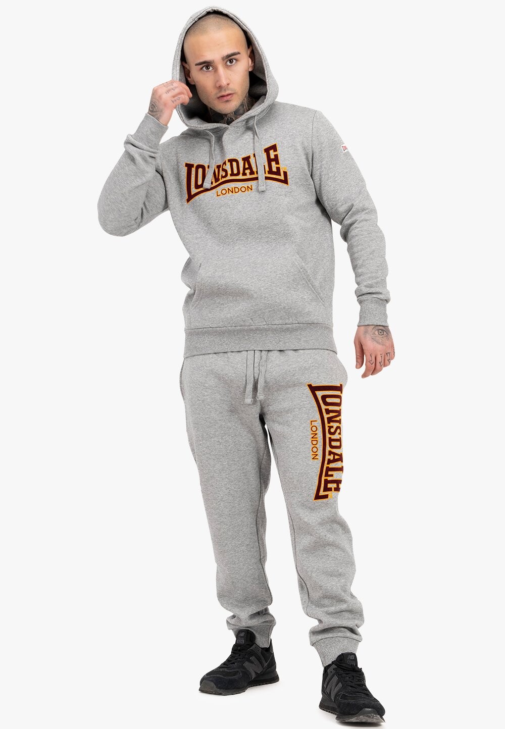 

Толстовка с капюшоном CLASSIC Lonsdale, серый