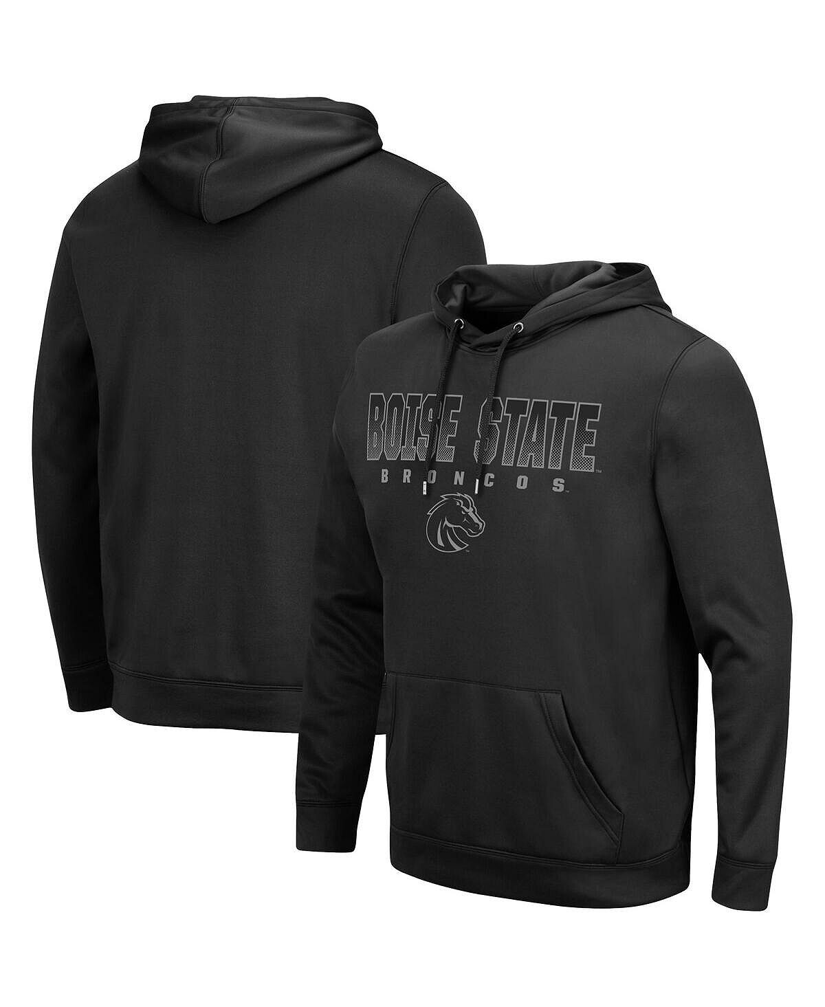 

Мужской черный пуловер с капюшоном Boise State Broncos Blackout 3.0 Colosseum