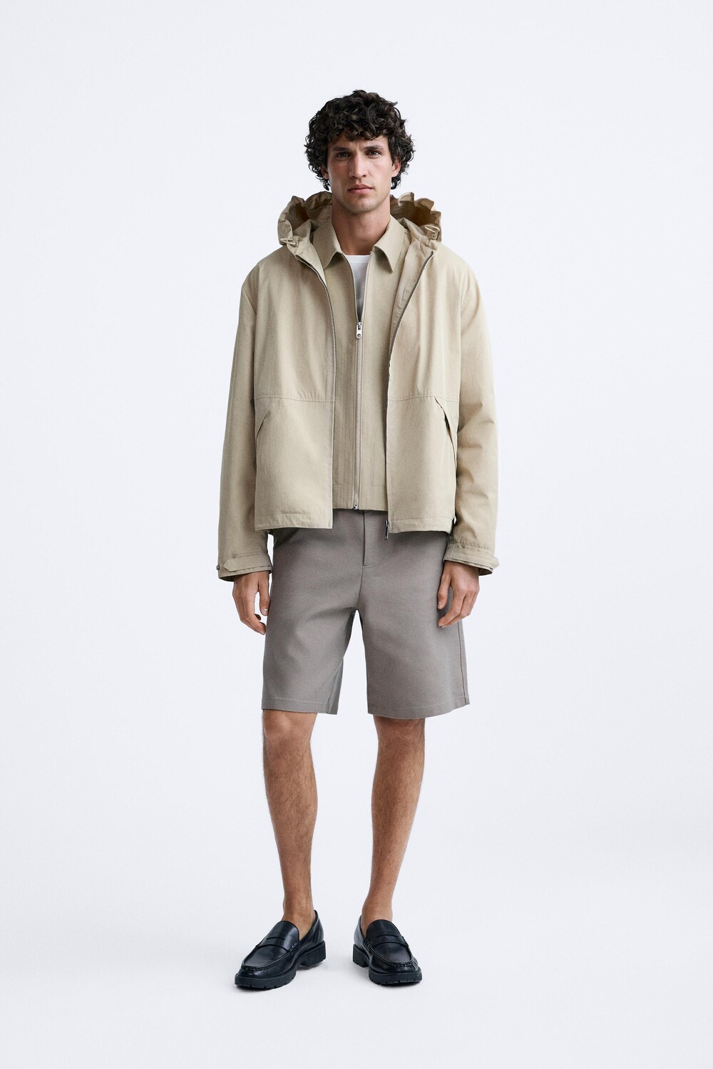 

Легкая техническая парка ZARA, бежевый