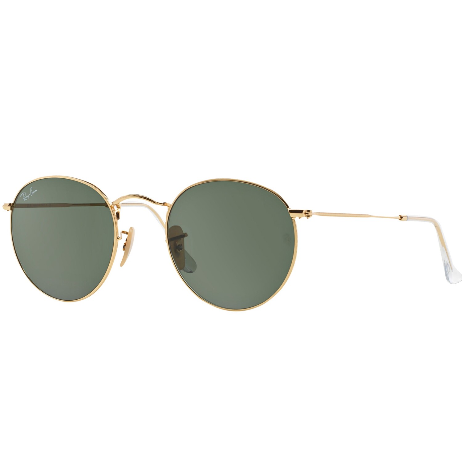 

Солнцезащитные очки Ray-Ban RB3447, круглые металлические, золотисто-зеленые