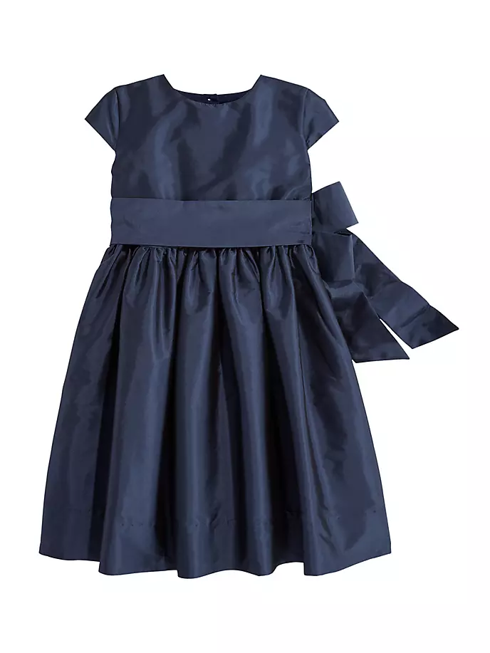 Вечернее платье из тафты для маленьких девочек и девочек Bella Bliss, темно-синий