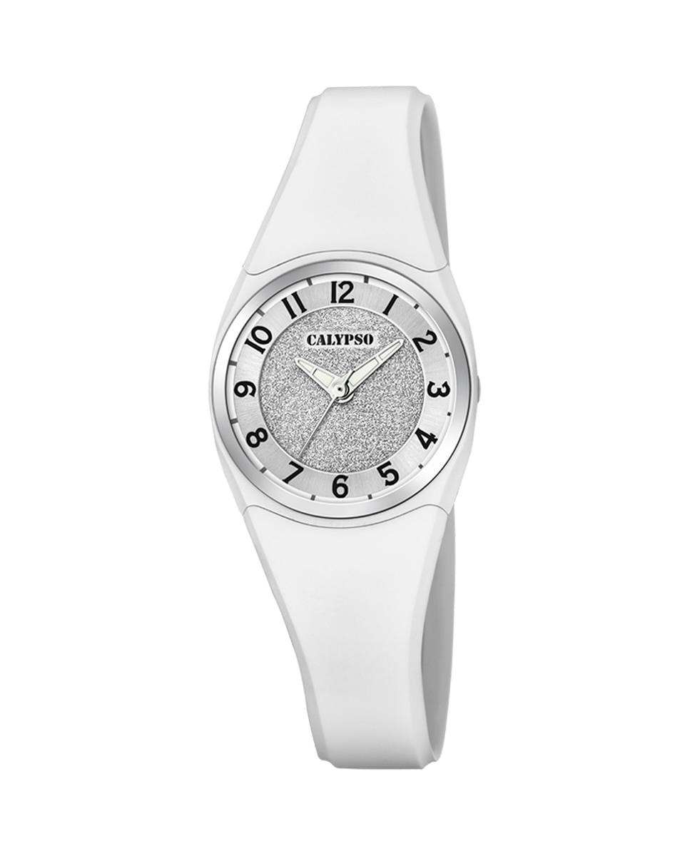 K5752/1 Модные женские часы из каучука белого цвета Calypso, белый k5802 1 crush женские часы из зеленой резины calypso зеленый