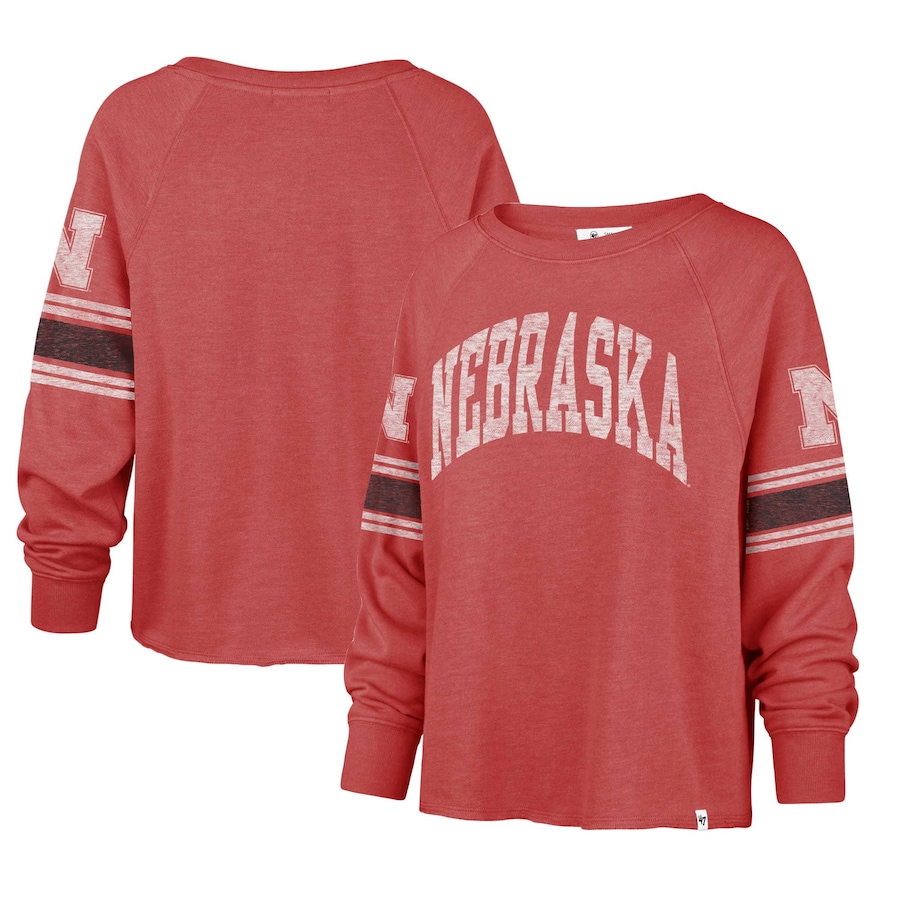 

Футболка с длинным рукавом 47 Nebraska Huskers, алый