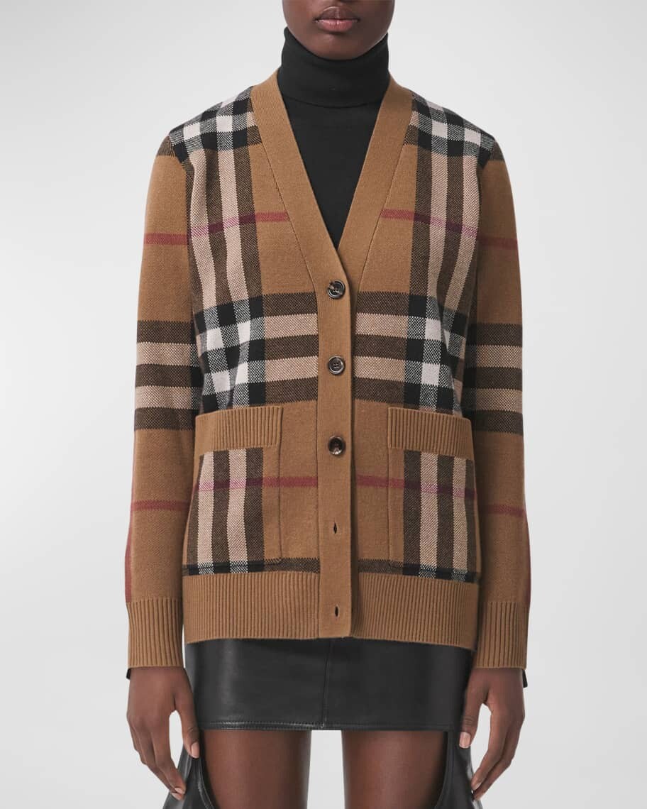 

Кардиган оверсайз в клетку Willah Burberry, Коричневый, Кардиган оверсайз в клетку Willah Burberry