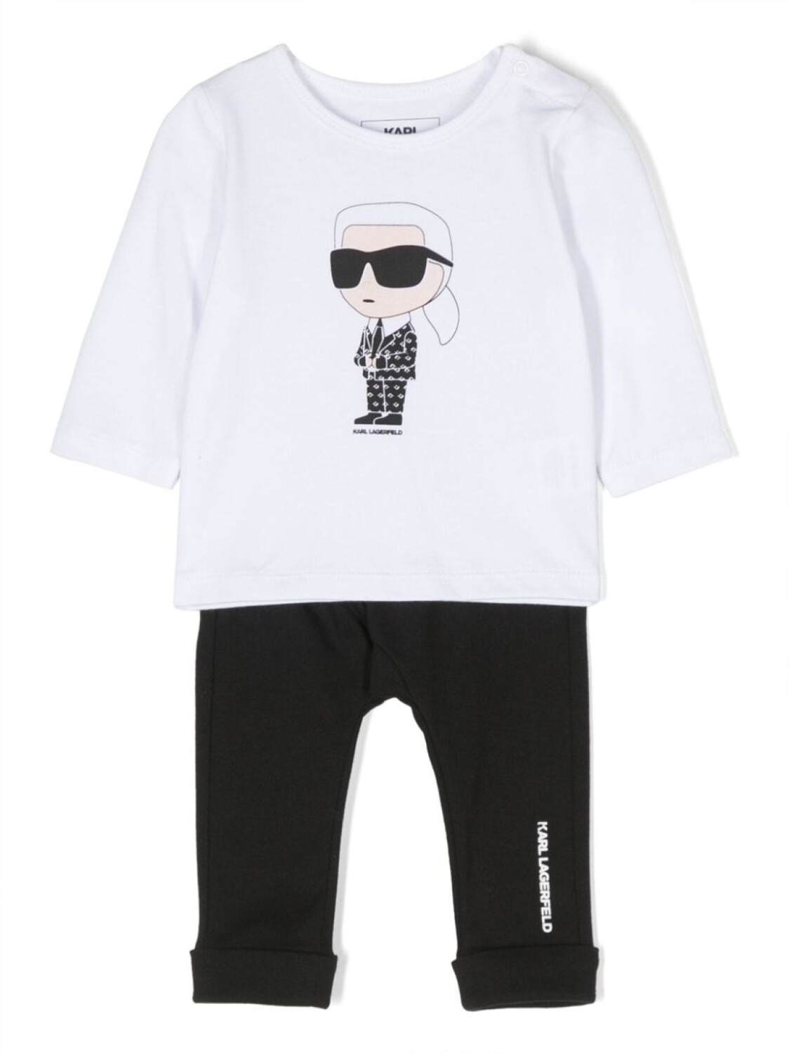 

Karl Lagerfeld Kids комплект из толстовки и брюк с логотипом, черный