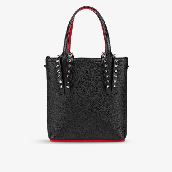 

Миниатюрная кожаная сумка-тоут Cabata Christian Louboutin, черный