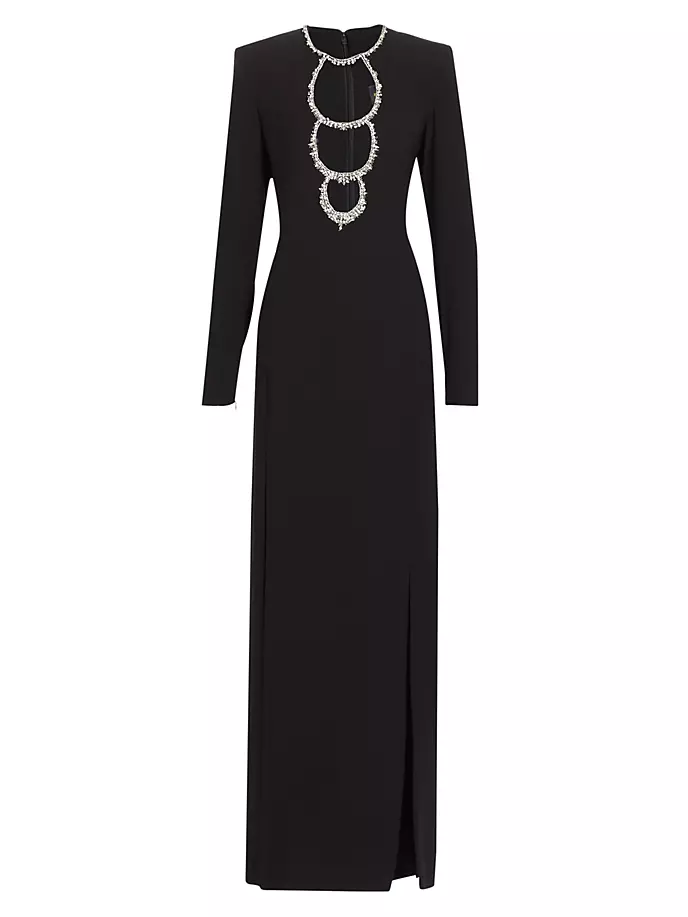 

Украшенное платье из кади с вырезами Zuhair Murad, цвет black silver