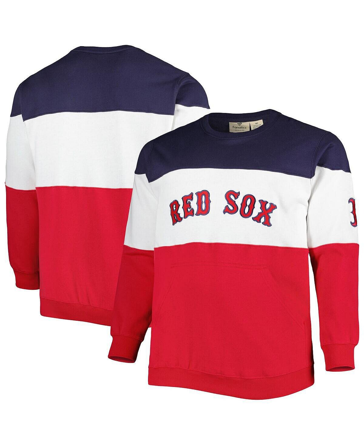 

Мужской темно-синий красный пуловер Boston Red Sox Big and Tall Profile