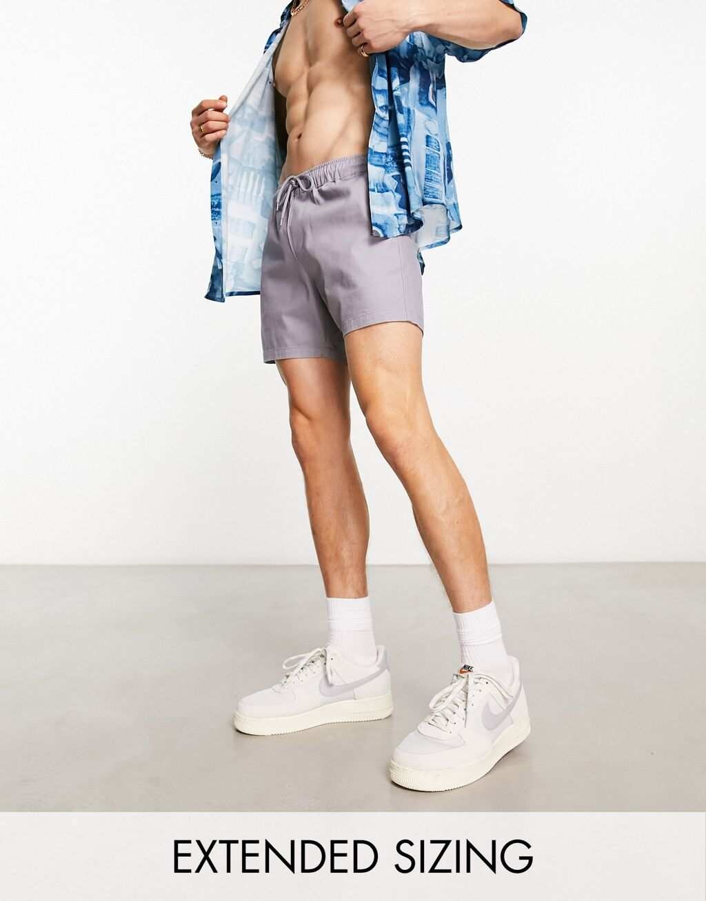 

Укороченные серые шорты чиносы ASOS DESIGN