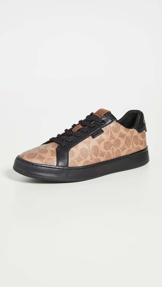 

Кроссовки Coach New York Lowline Low Tops in Signature Canvas, хаки