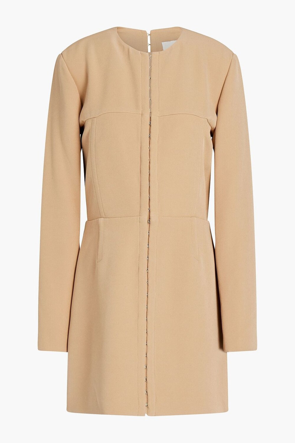 

Платье мини из крепа с крючками DION LEE, песочный
