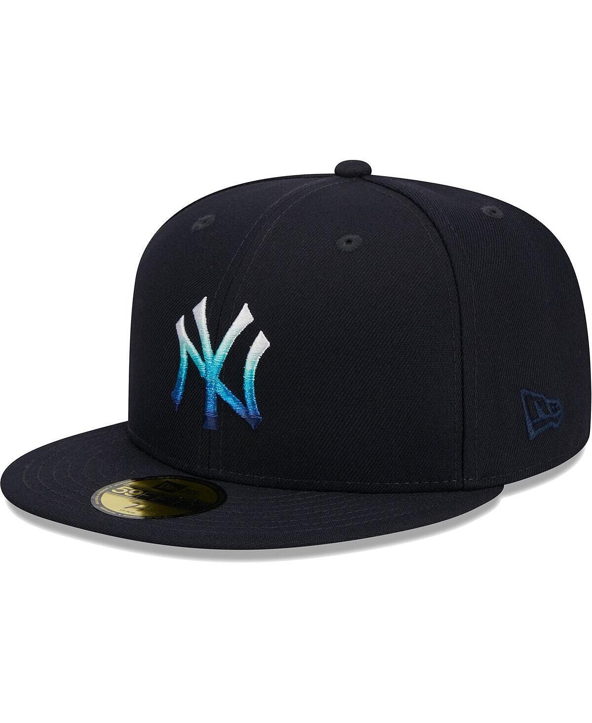 

Мужская темно-синяя приталенная шляпа с металлическим градиентом New York Yankees 59FIFTY New Era