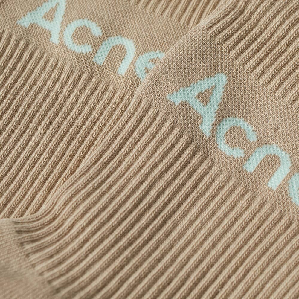 

Короткие носки в рубчик с логотипом Acne Studios, бирюзовый