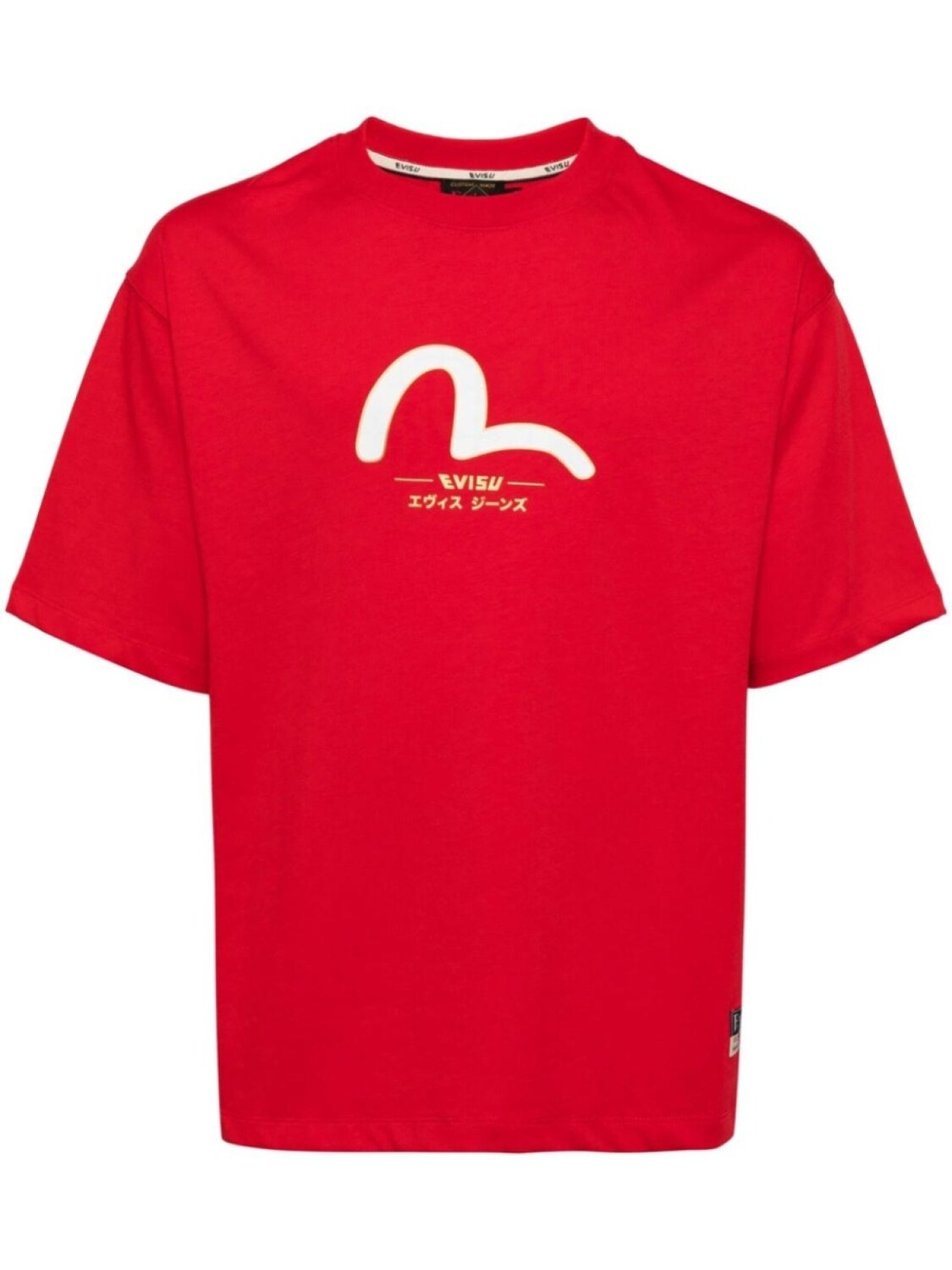 

EVISU футболка из хлопка с принтом «Daicock and Gold Kamon», красный