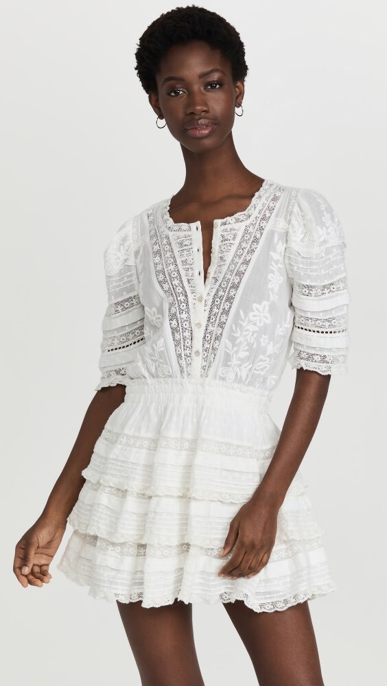 

Платье LoveShackFancy Quincy, белый