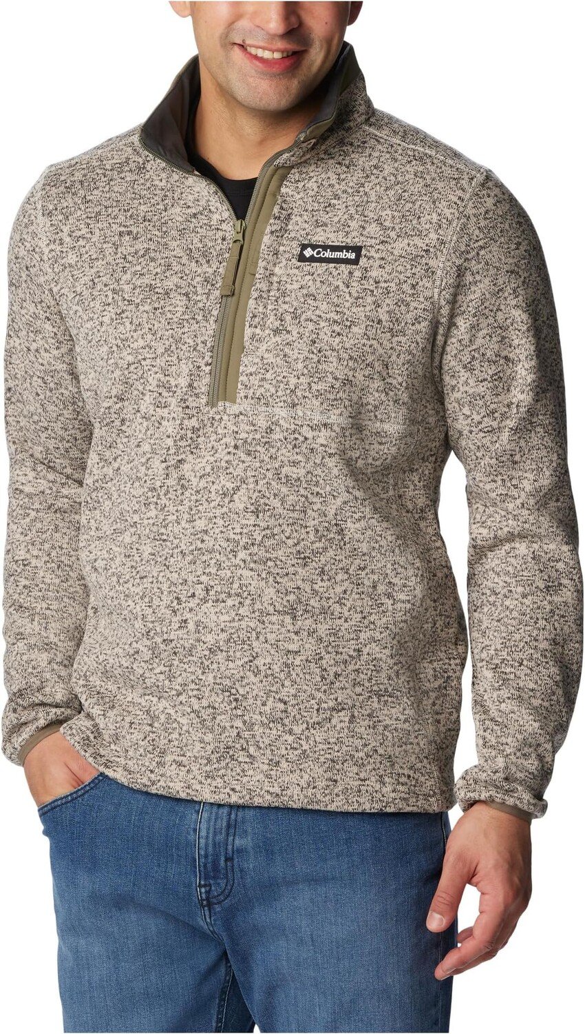 

Свитер Weather на молнии 1/2 Columbia, цвет Dark Stone Heather/Stone Green