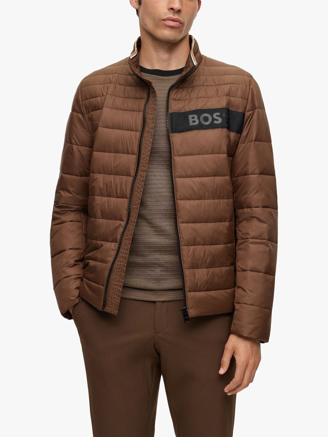 

Стеганая куртка на молнии BOSS Darolus HUGO BOSS, открытый зеленый