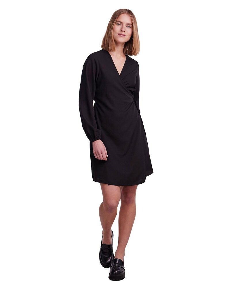 

Короткое платье Pieces Nessa Long Sleeve, черный