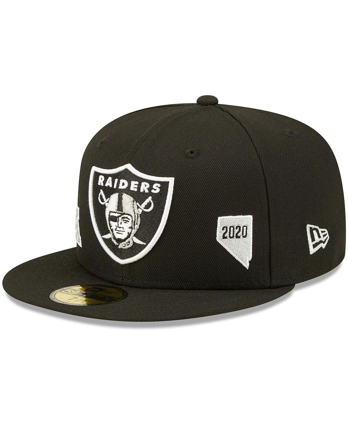 

Мужская черная приталенная кепка Las Vegas Raiders Identity 59Fifty New Era