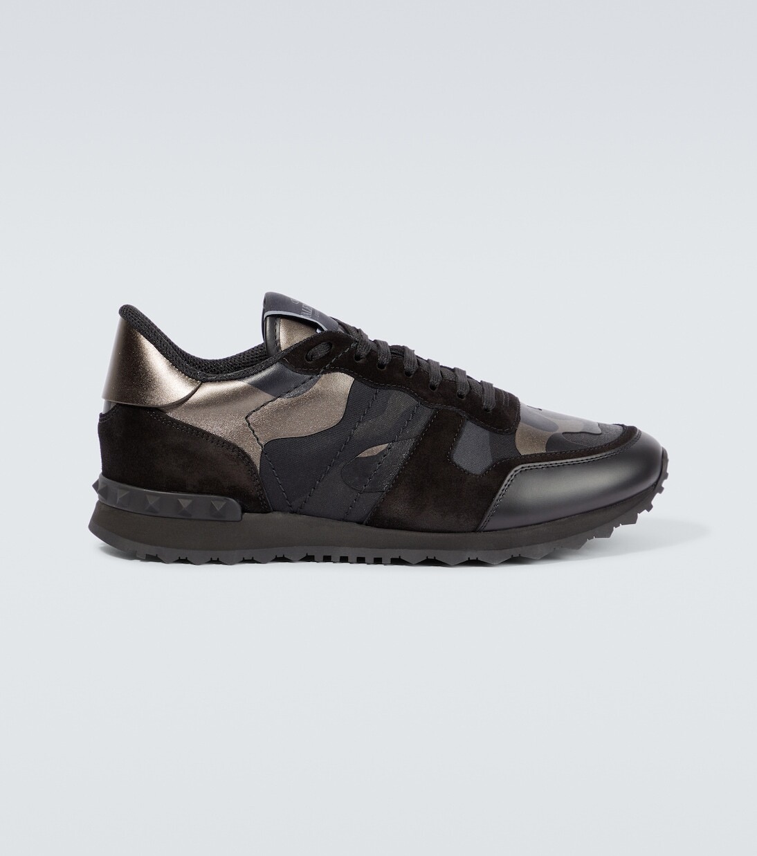 

Кроссовки rockrunner с кожаной отделкой Valentino Garavani, черный