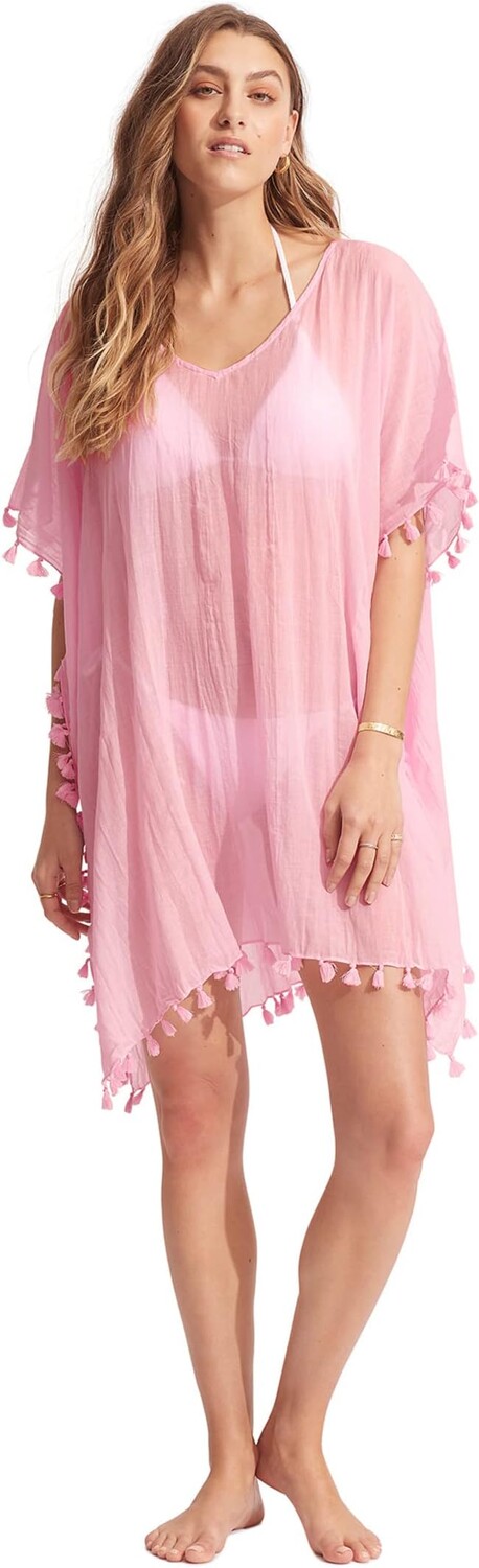 

Накидка Amnesia Kaftan Cover-Up Seafolly, цвет Parfait Pink