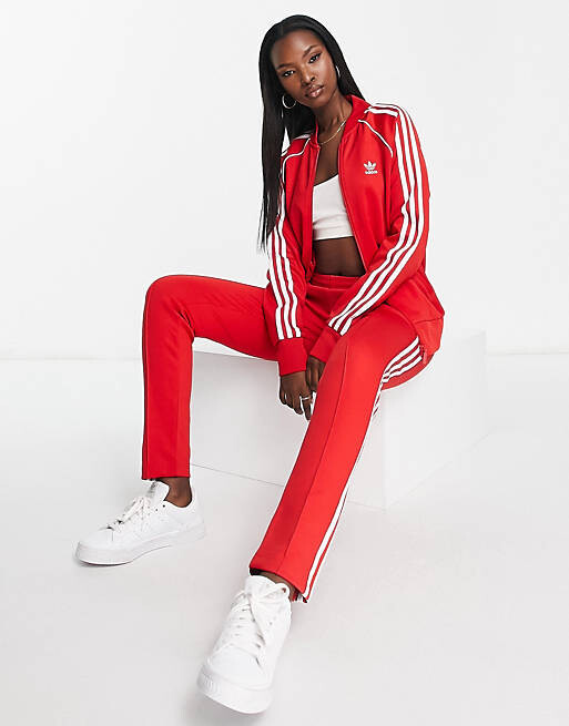 

Красная спортивная куртка adidas Originals Adicolor