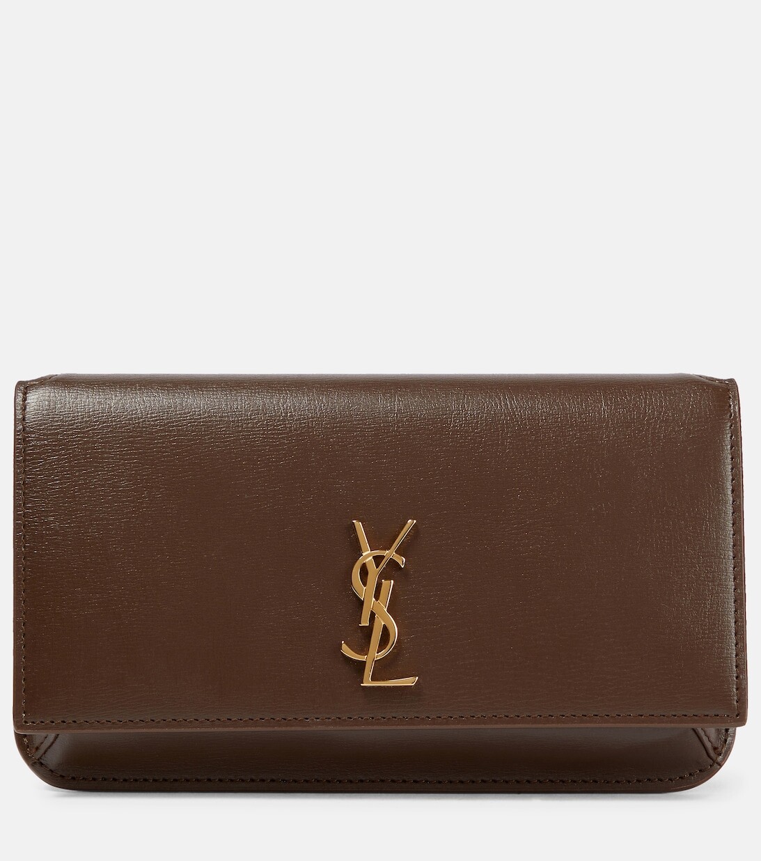 

Кожаная сумка для телефона Cassandre Saint Laurent, коричневый