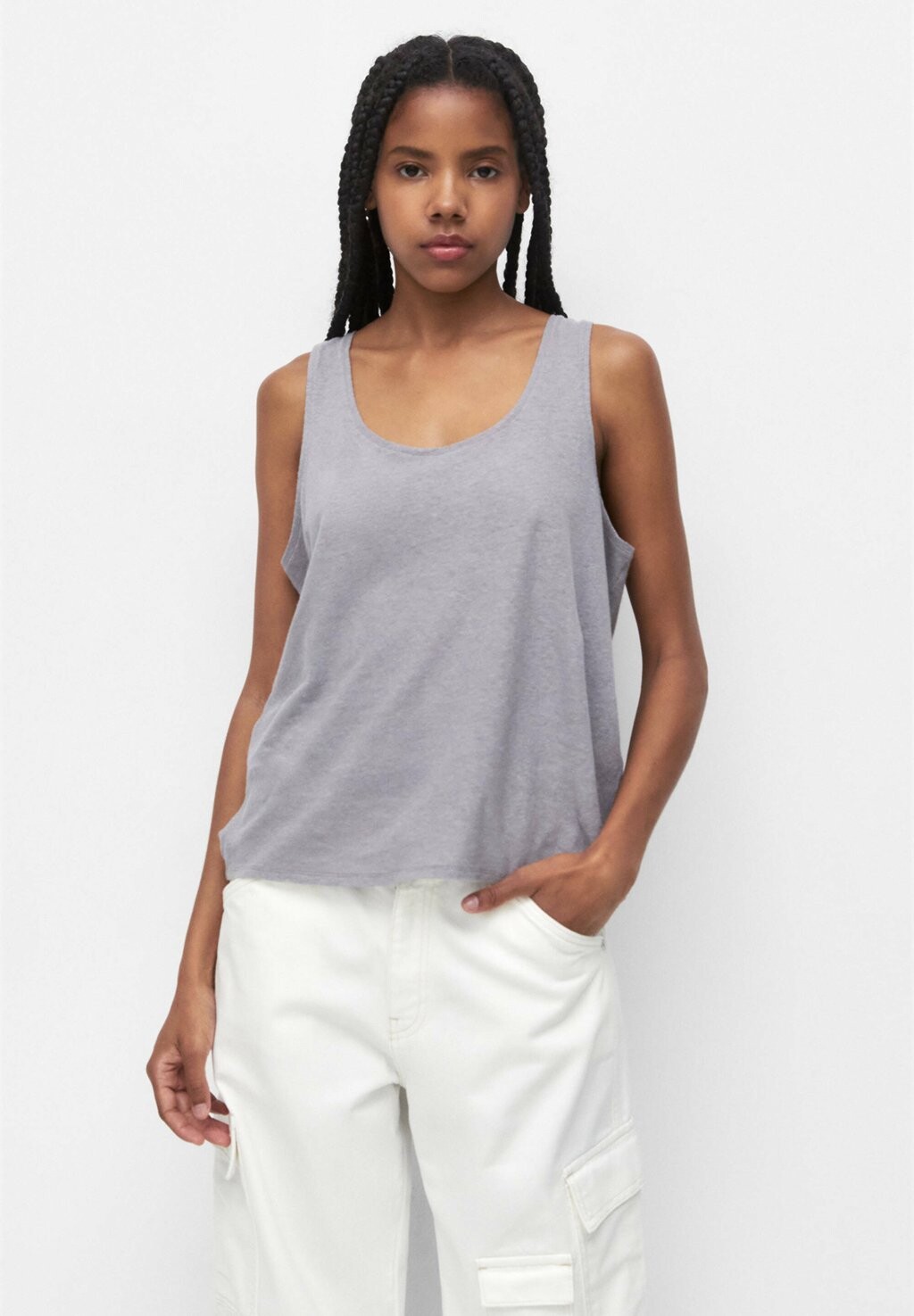 

Топ PULL&BEAR, светло-серый