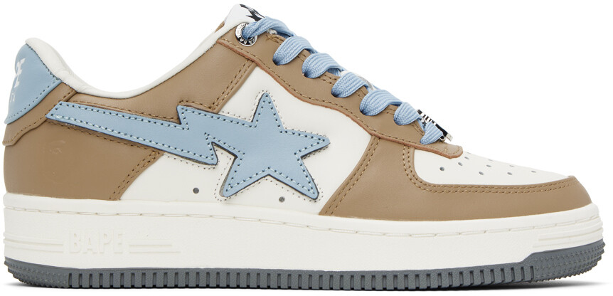 

Бело-бежевые кроссовки BAPE Sta #4, Бежевый