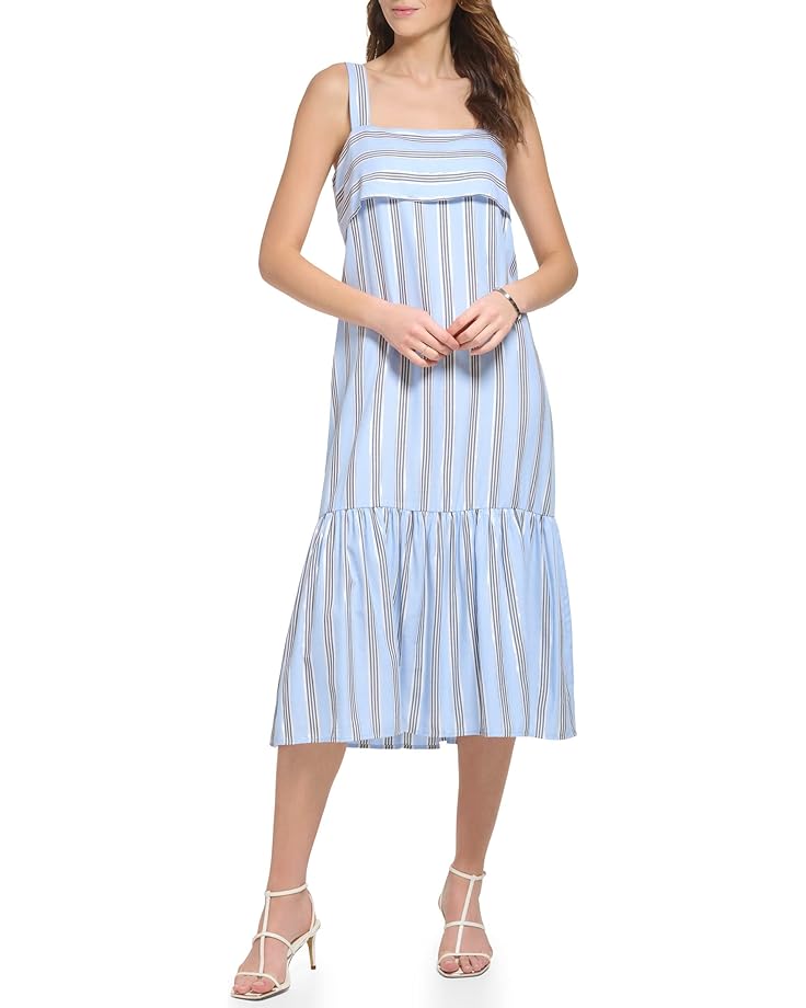 цена Платье DKNY Sleeveless Lurex Stripe, синий