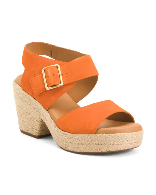 

Замшевые комфортные сандалии Kimmeihi с ремешками Clarks, цвет Orange
