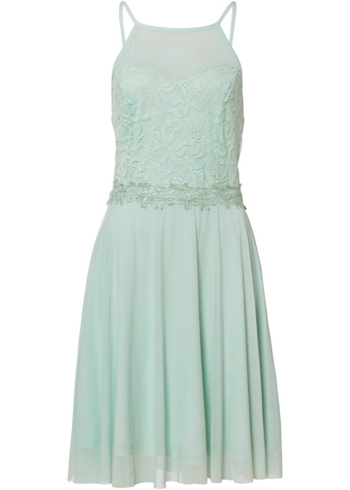 Платье с кружевом Bodyflirt Boutique, зеленый