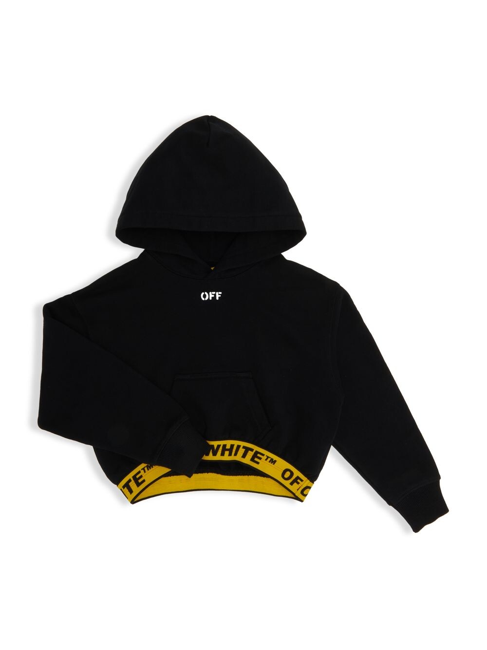 

Укороченная худи с логотипом Little Girl's & Girls в промышленном стиле Off-White, черный