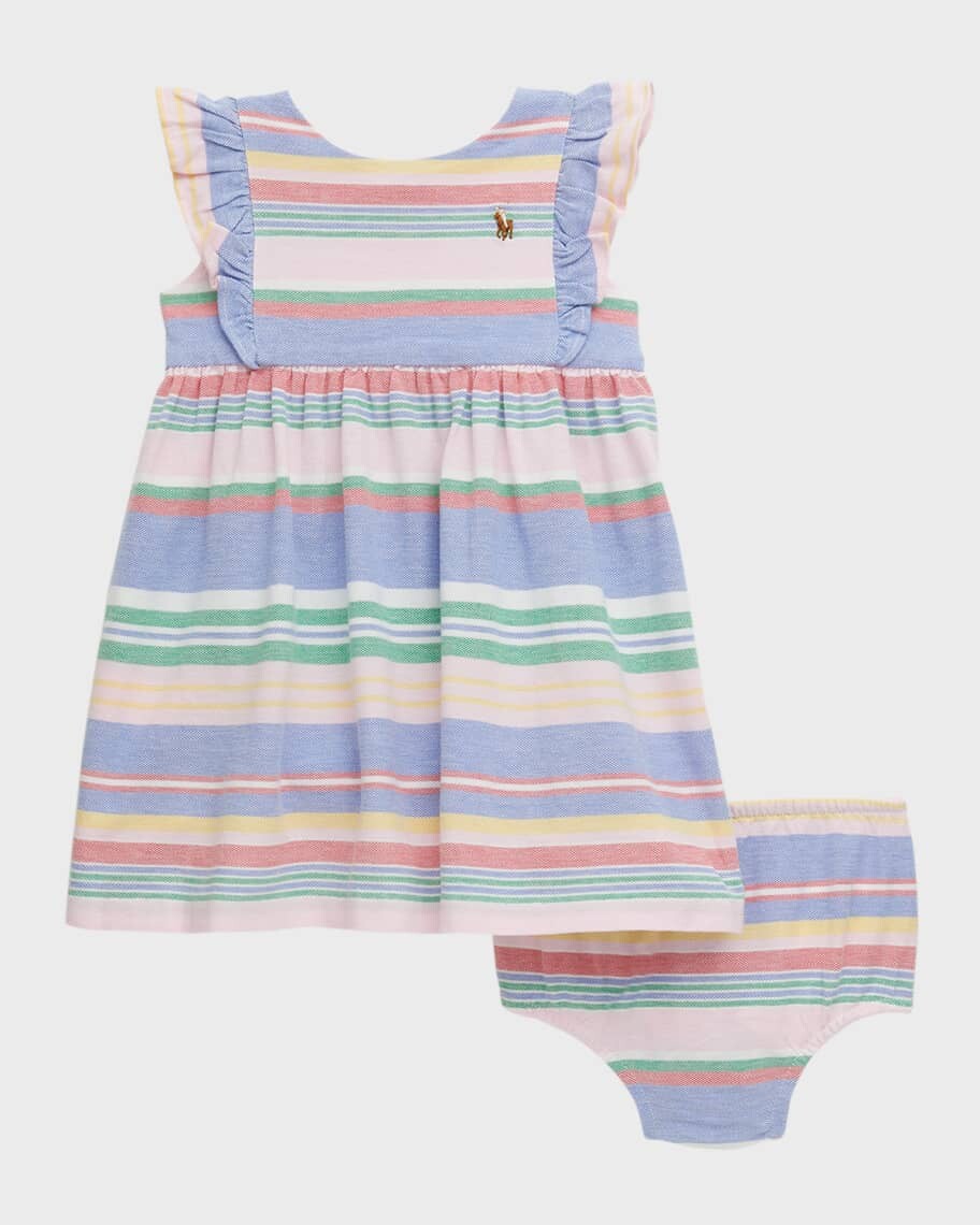 

Сетчатое полосатое платье Оксфорд для девочки, 3–24 мес. Ralph Lauren Childrenswear