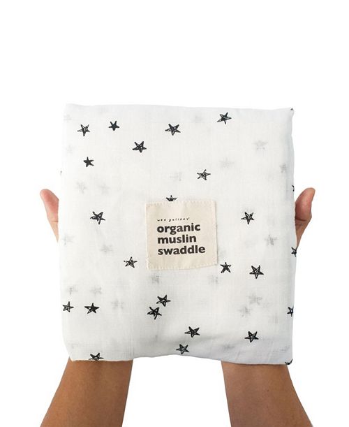 Пеленальное одеяло из органического хлопка - Звезды Wee Gallery, цвет Multi