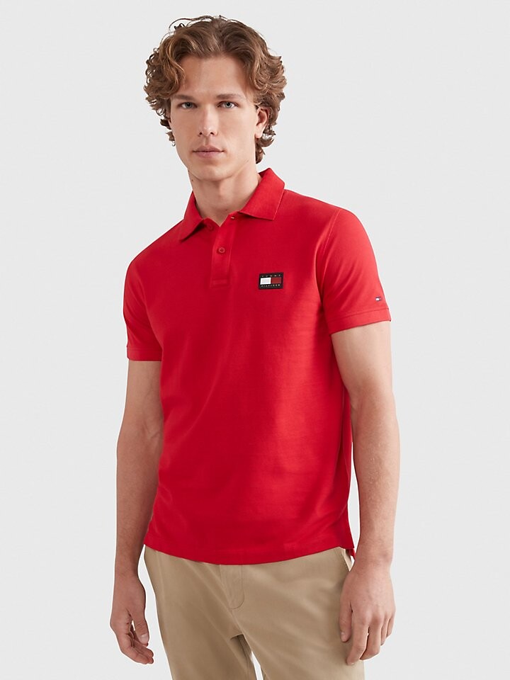 

Поло Slim Fit под воротником с флагом Tommy Hilfiger