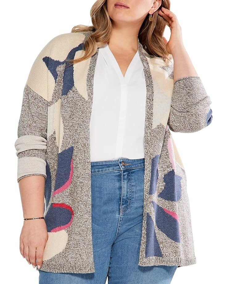 

Свитер NIC+ZOE Plus Size Petal Blues Cardigan, цвет Neutral Multi