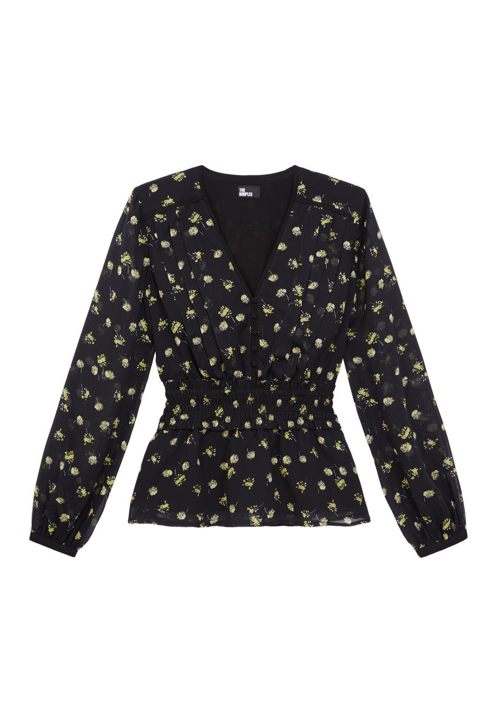 

Блузка The Kooples IMPRIMÉ AVEC SMOCKS, цвет black yellow
