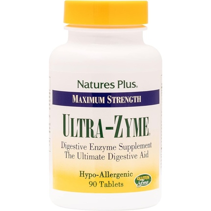 Naturesplus Ultra-Zyme Ферментная добавка для поддержки здорового пищеварения 90 таблеток, Nature'S Plus naturesplus жевательные nutri zyme перечная мята 90 таблеток