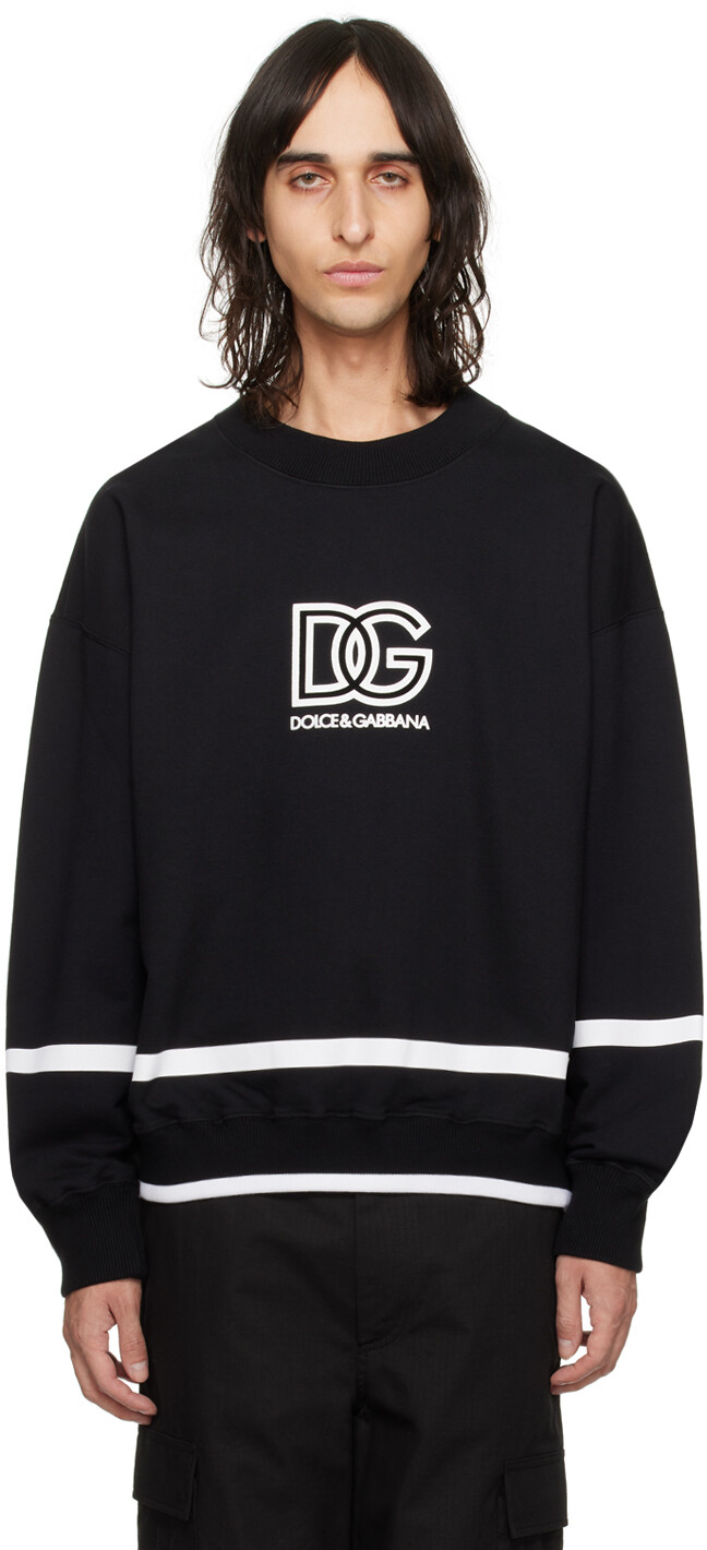

Черный свитшот в полоску Dolce&Gabbana