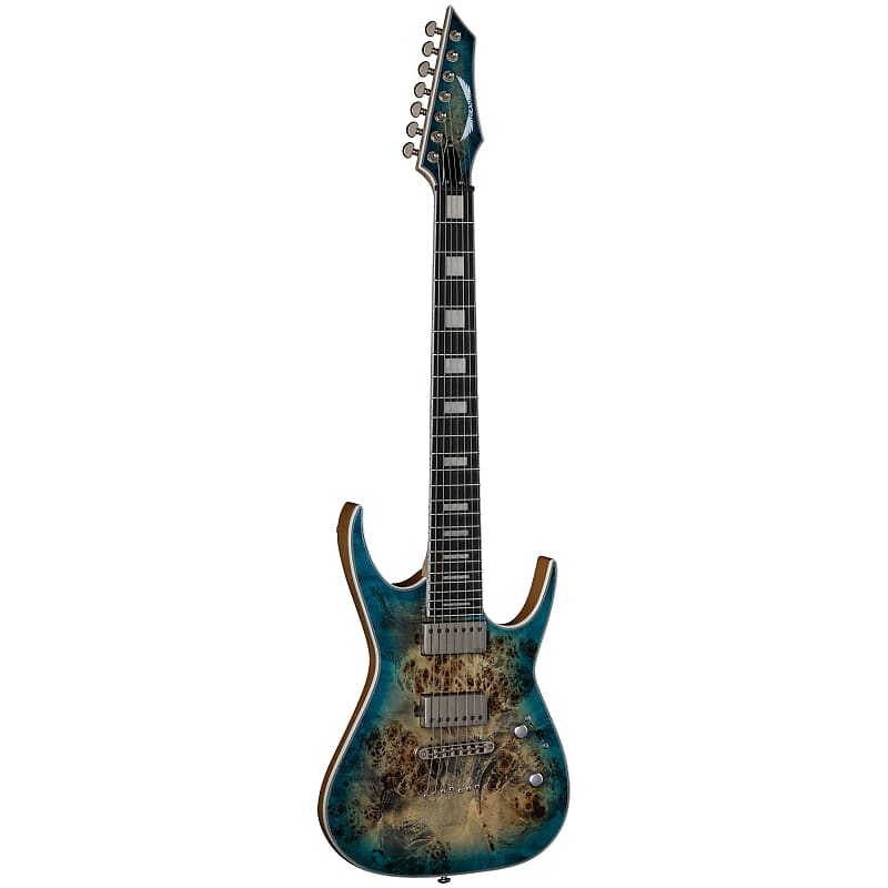 Электрогитара Dean Exile Select 7 String Burl Poplar STQB 2020 Quilted Satin Turquoise Burst