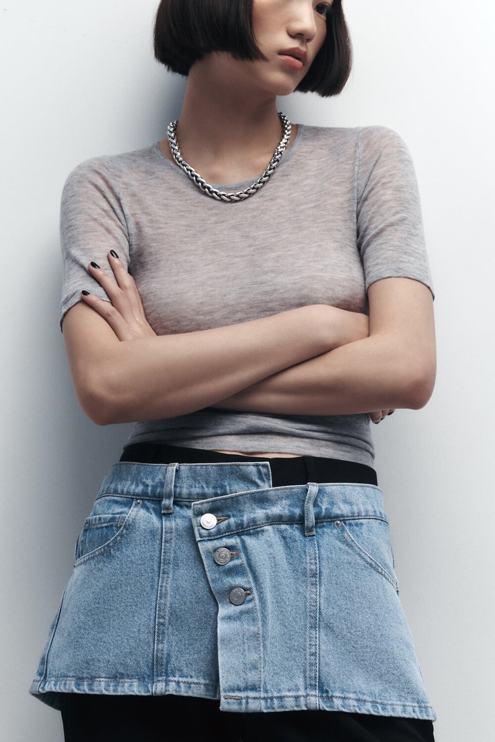 

Джинсовый ремень ZARA, синий