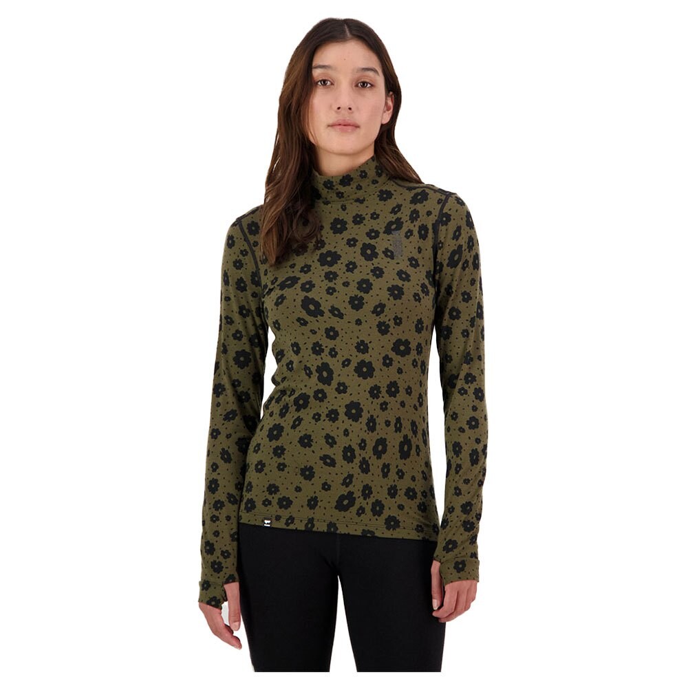

Базовый слой Mons Royale Cascade Flex Mock Neck, зеленый