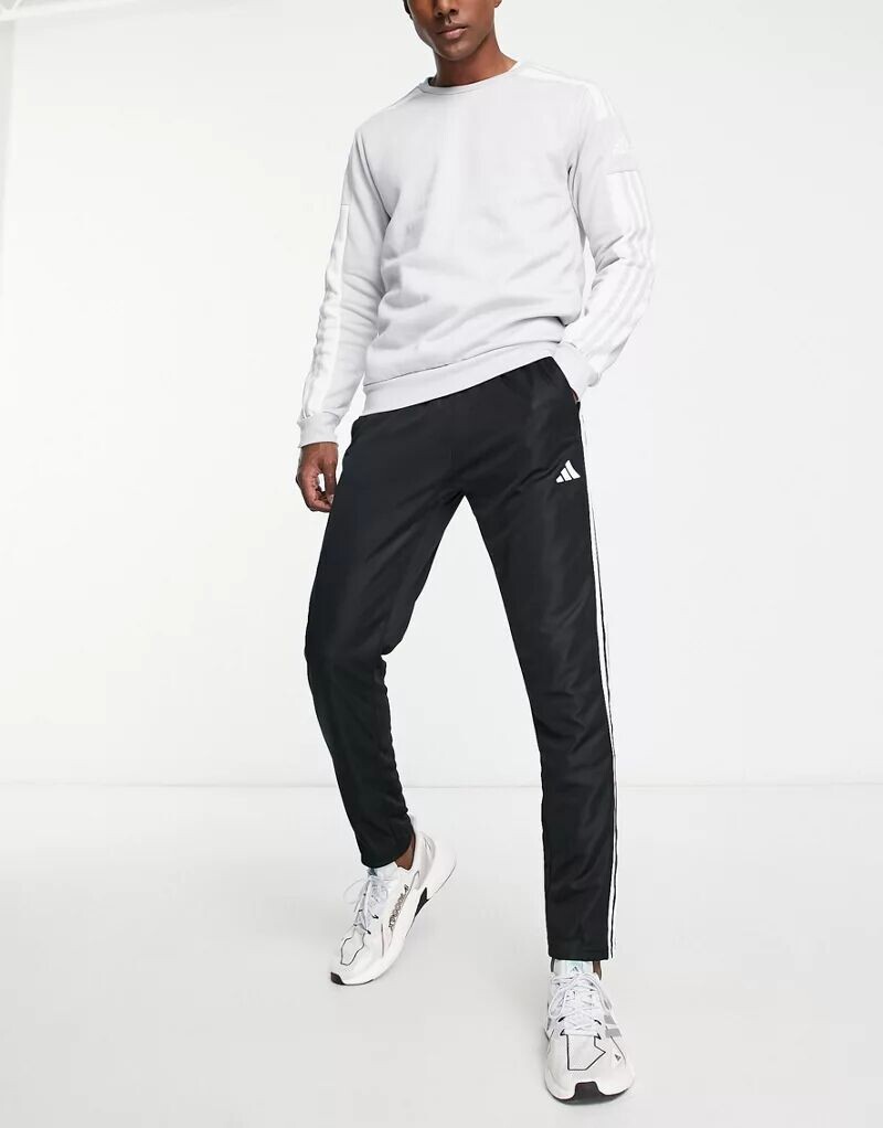 

Черные джоггеры с 3 полосками adidas Training Train Essentials adidas performance