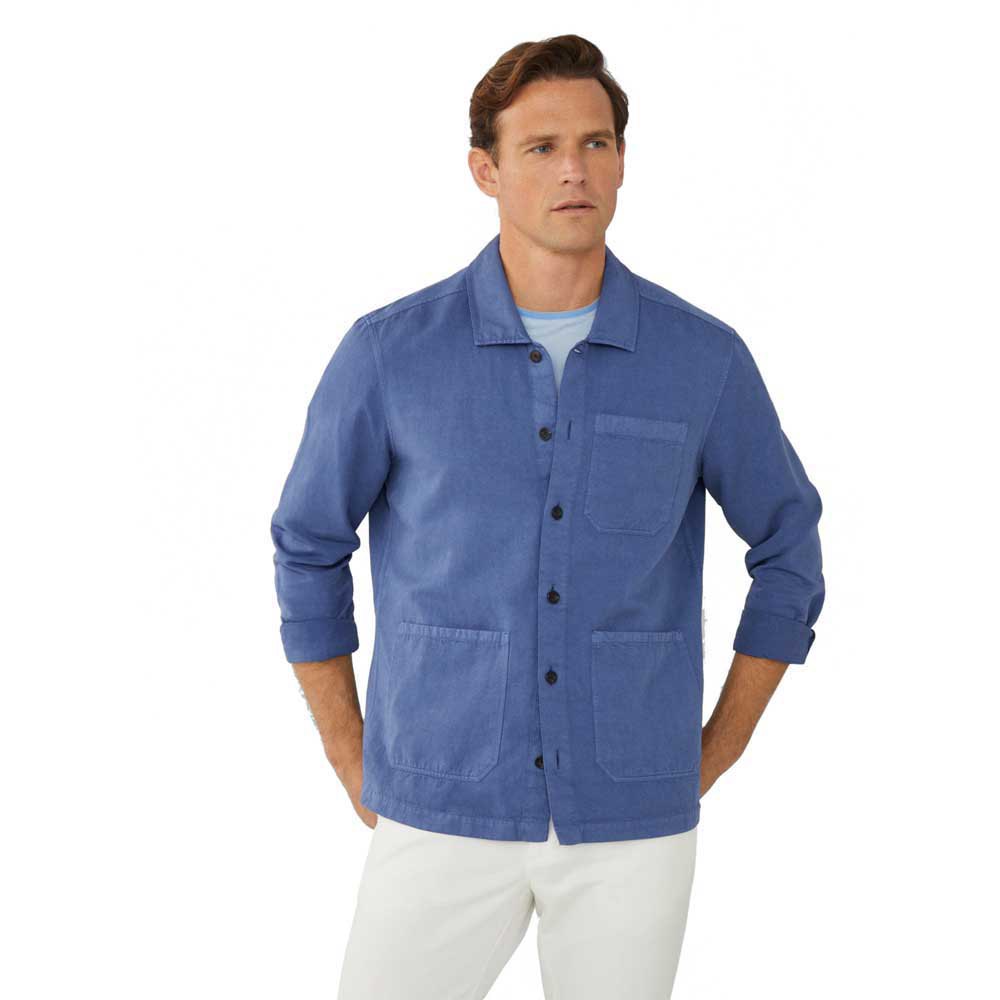Рубашка Hackett Cot Linen, синий